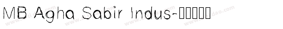 MB Agha Sabir Indus字体转换